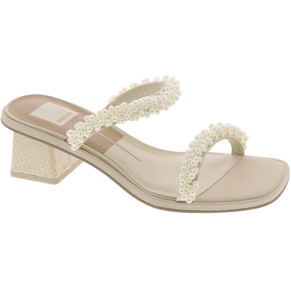 Dolce Vita River Pearl Strap Heels in Vanilla *ONLY WORN ONCE*